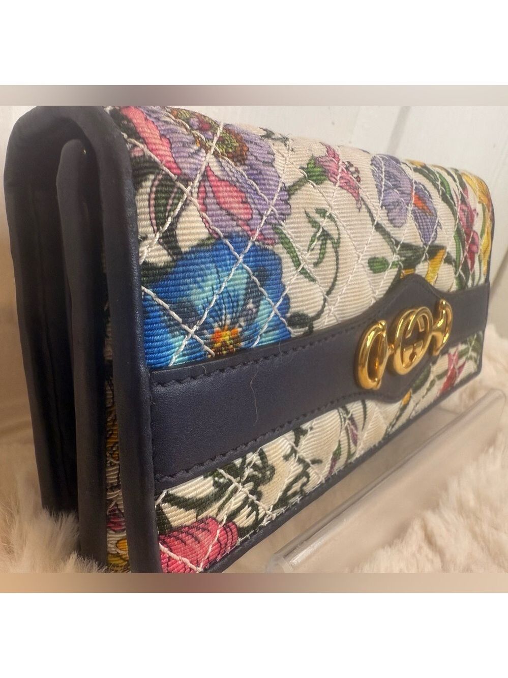 GUCCI ZUMI FLORA CANVAS LEATHER LONG BIFOLD WALLET 8BE1524

. - Picture 5 of 16